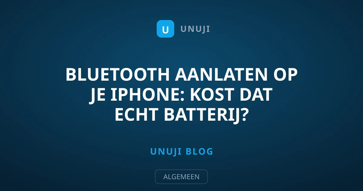 Bluetooth aanlaten op je iPhone: kost dat echt batterij?